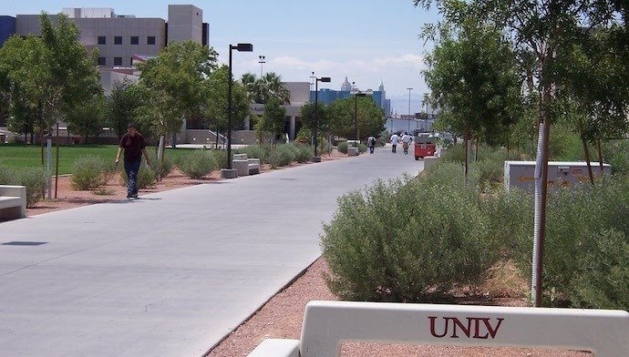 UNLV sidewalk during the day
