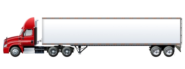 Tractor trailer side view